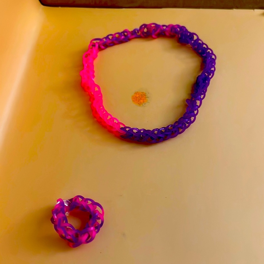 Loom necklace & ring set
